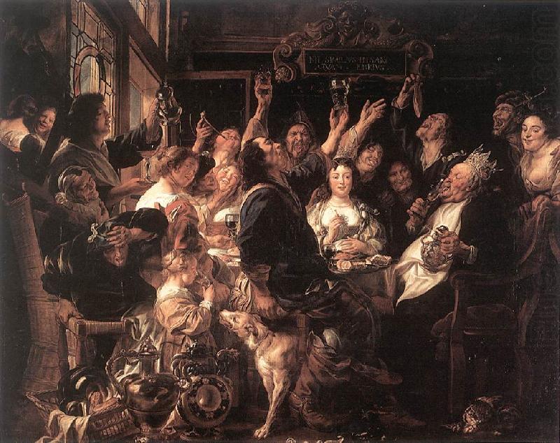 JORDAENS, Jacob The Bean King af china oil painting image